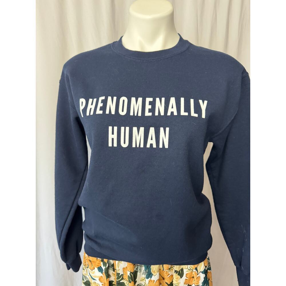 Phenomenally Human Navy Sweatshirt - Size Small